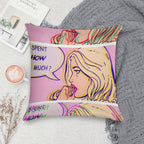 I Spent How Much Comic Pop Art Print Soft Multiple Sizes Throw Pillow