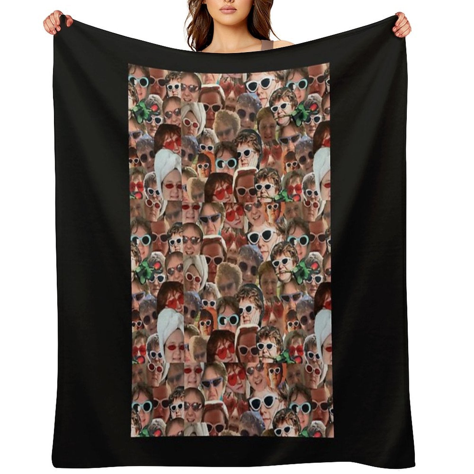 Lewis Capaldi Collage Repeat Print Eco-conscious Throw Blanket