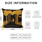 If There Ever Comes A Day When We Can't Be Together Winnie The Pooh And Piglet Linocut Black And Gold Soft Reinforced Edging Throw Pillow