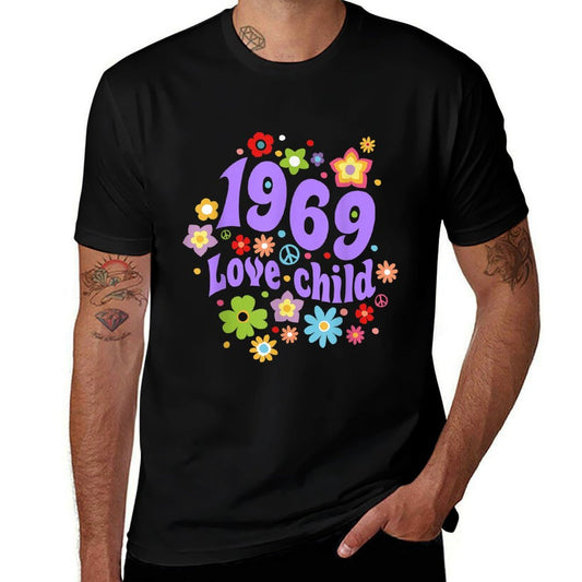 1969 Love Child - Hippie 50th Birthday 1969 Retro T-shirt  Relaxed-fit T-Shirt