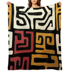 African Mudcloth All-season Throw Blanket