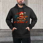 F-Caw-F Funny Chicken Humor Santa Rooster Christmas Lights Sweatshirt Durable Construction Hoodie