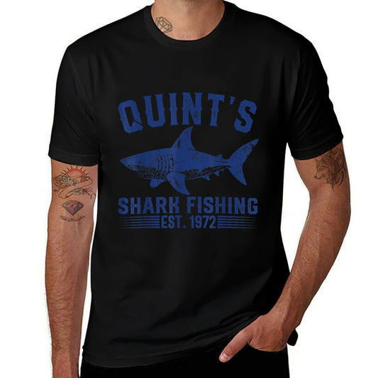 Vintage Quints Shark Fishing 1972 Retro Fisher Birthday  Stretchy T-Shirt