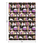 Library Cats - Dreamy Violet Sustainable Throw Blanket