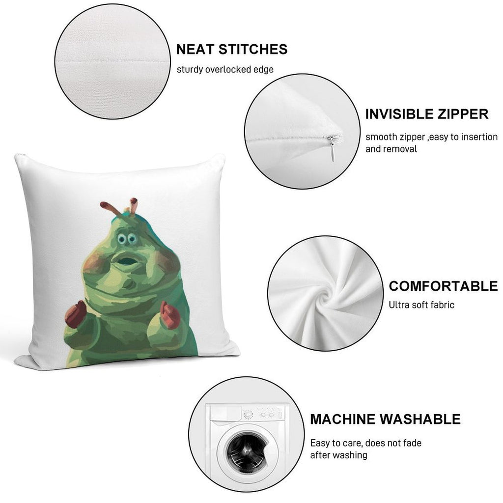 Bugs Life Caterpillar Heimlich Soft Short Plush Fabric Throw Pillow