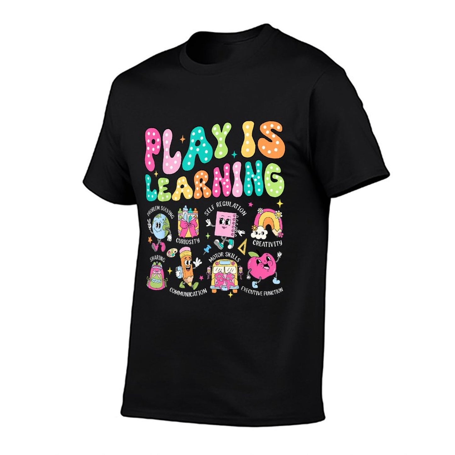 Retro Play Is Learning Kindergarten Teacher Team Women Kids  Easy-care T-Shirt