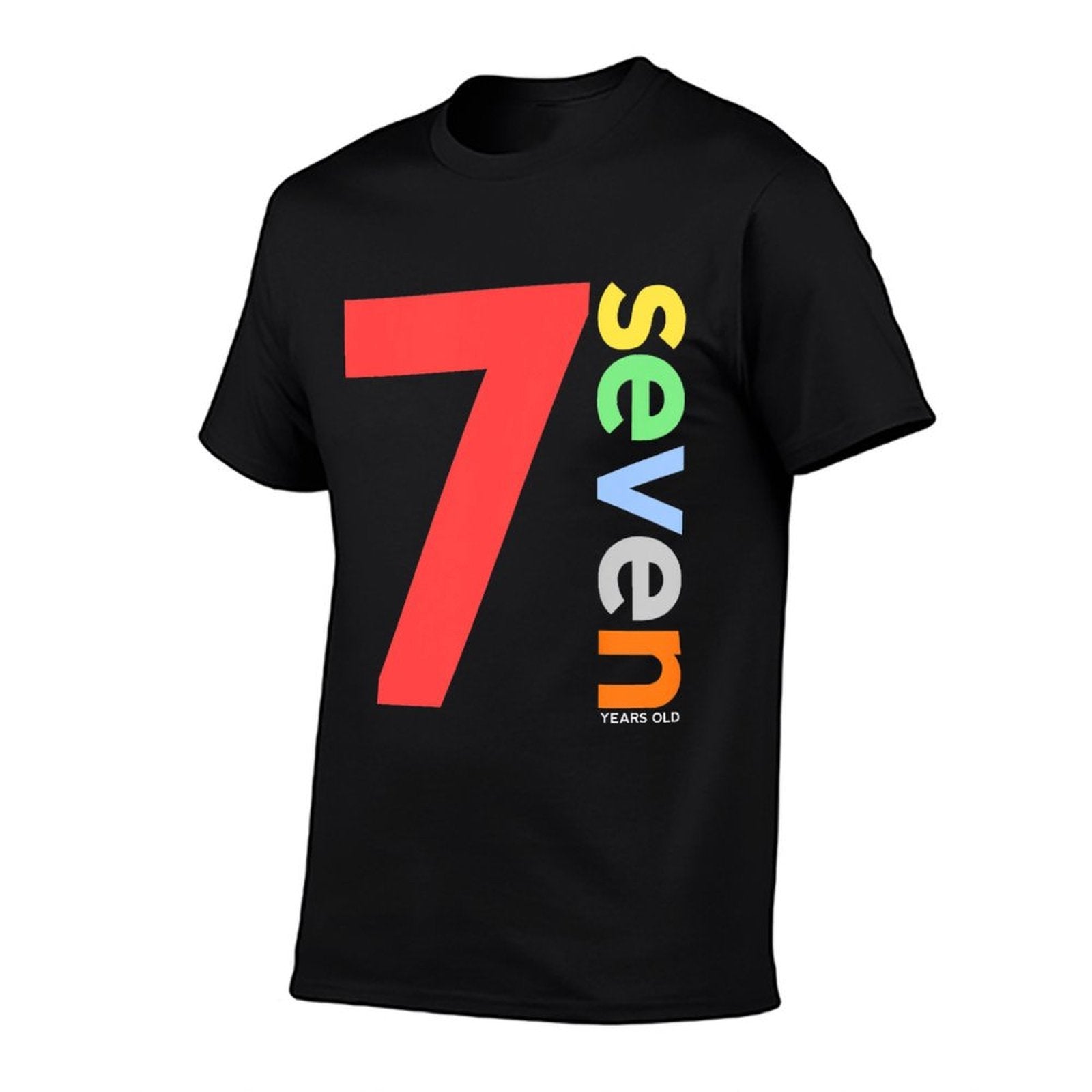 Kids 7th Birthday Boy Girl 7  Age 7 Seven Year Old Party  Trendy Pattern T-Shirt