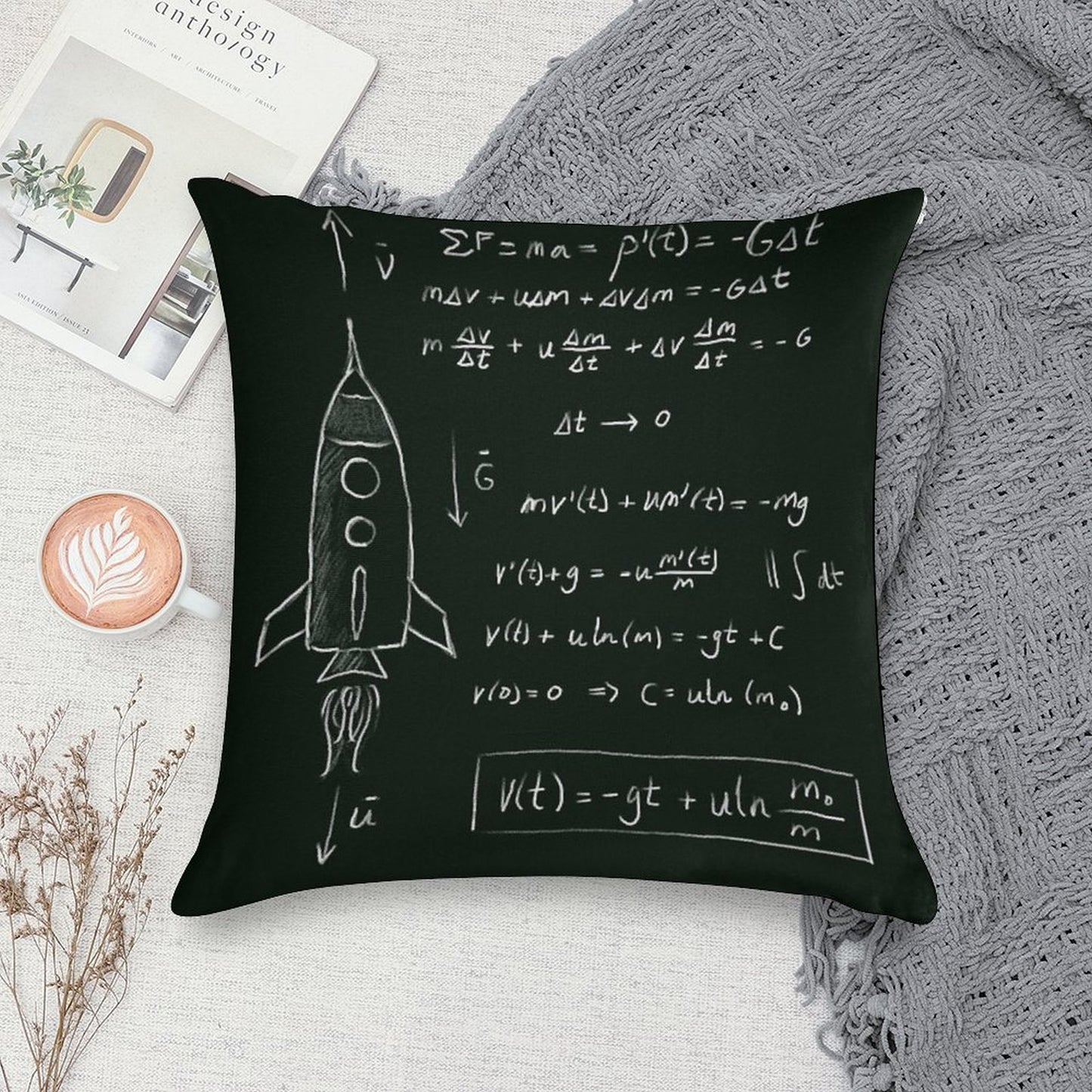 Rocket Science Soft Bedroom Essential Throw Pillow