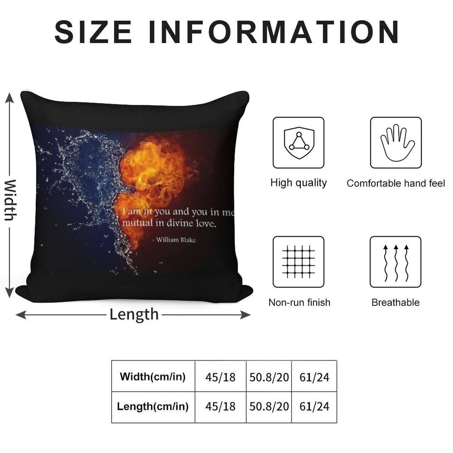 Twin Flames for Life Soft Multiple Sizes Throw Pillow