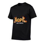 Nope Not Today Lazy Corgi Dog Lover  Ribbed Collar T-Shirt