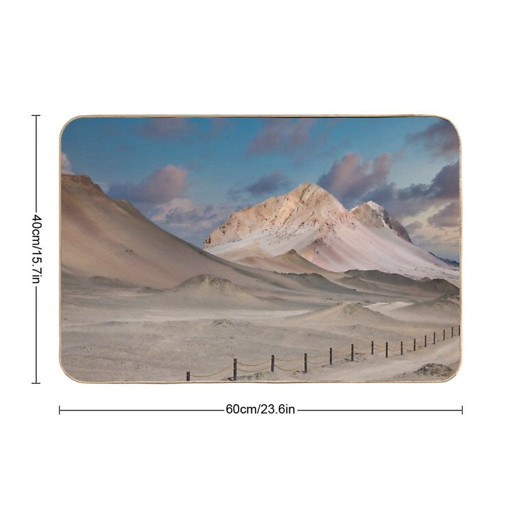 Rainbow Mountain (胭脂山),  Qinghai, China  Fade-Resistant Bath Mat
