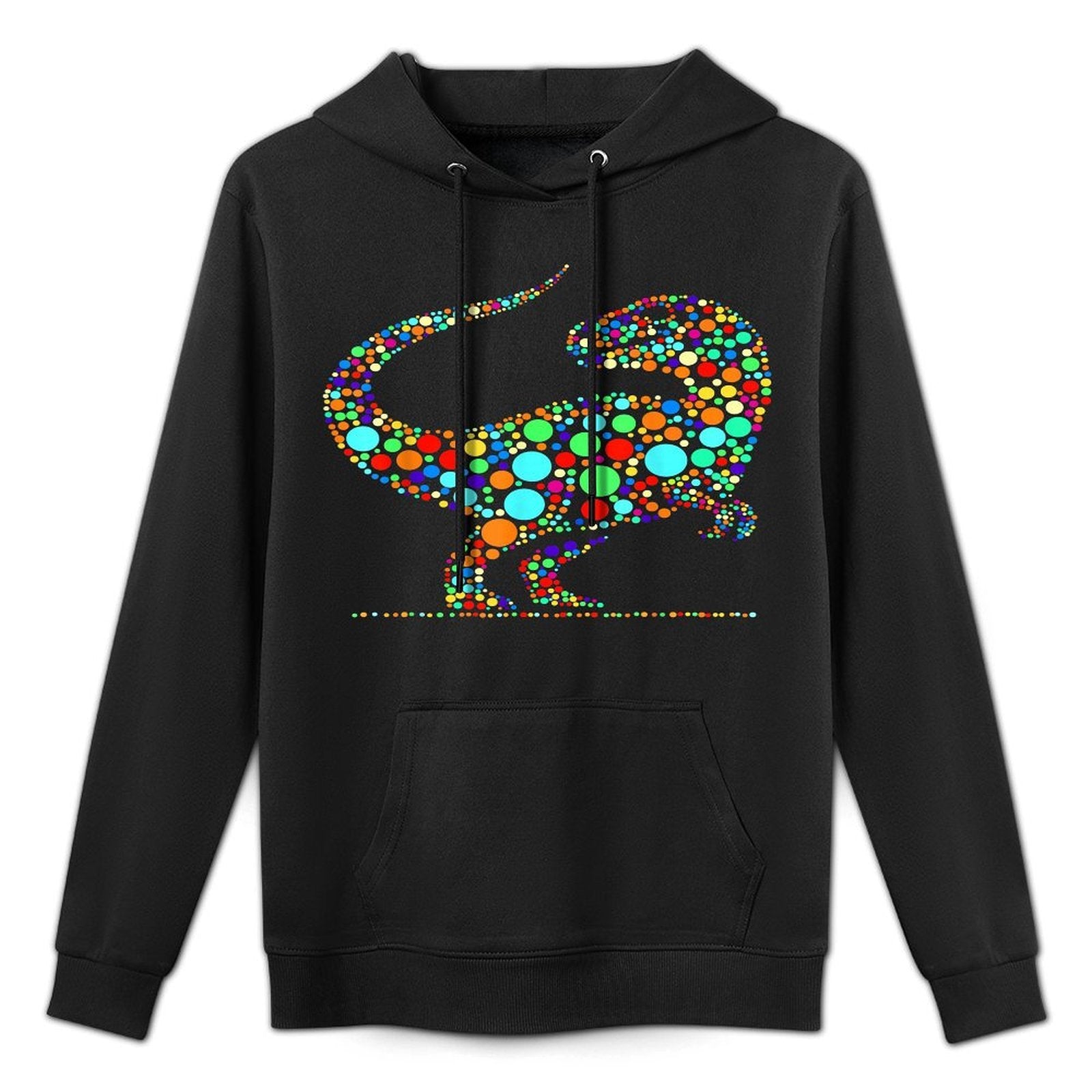 Happy Dot Day Colorful Polka Dot Dinosaur Boys Toddlers Kids Versatile Streetwear Hoodie