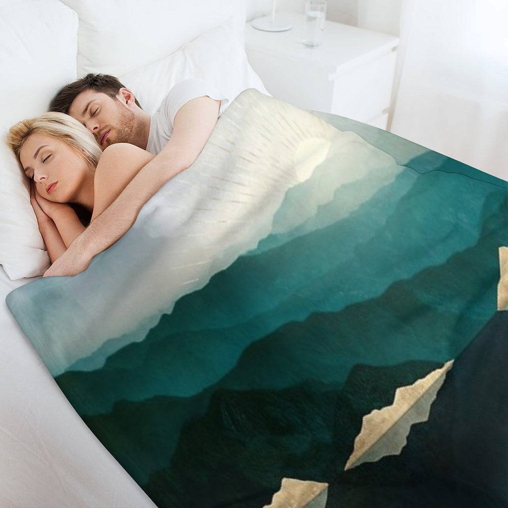 Waters Edge Reflection Quick-dry Throw Blanket