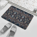 Rustic Floral Weave  Long-Lasting Bath Mat