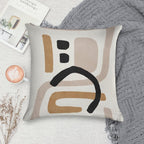 Abstract Shapes Art, Mid Century Modern Art Soft Anti-Pilling Throw Pillow