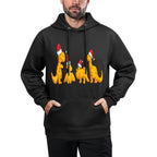 Dino Chicken Nuggets Funny Dinosaur Shape Nuggets Christmas Medium-Weight Fabric Hoodie