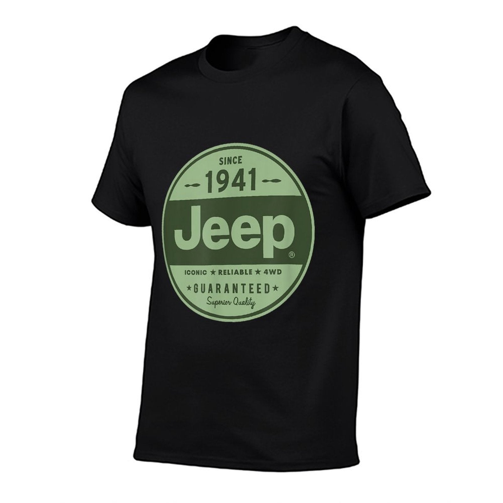Jeep 1941 Vintage Logo - Officially Licensed  Ribbed Collar T-Shirt