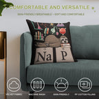 Funny Chemistry Sloth Art Gift Soft Skin-Friendly Throw Pillow