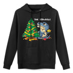Dinosaur Christmas Tree Rex The Struggle Boys Xmas Pyjamas Colorfast Hoodie