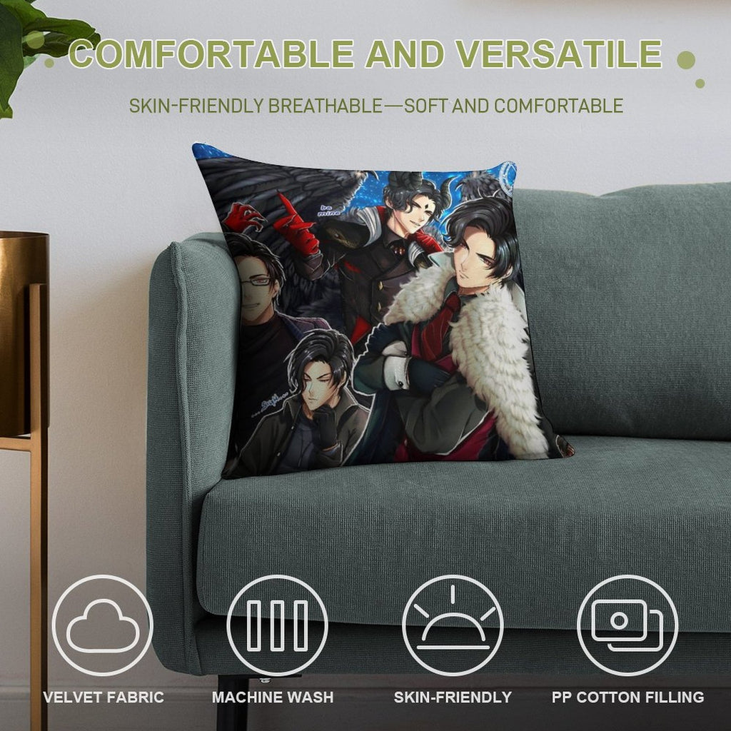 Lucifer Obey Me Soft Bedroom Essential Throw Pillow