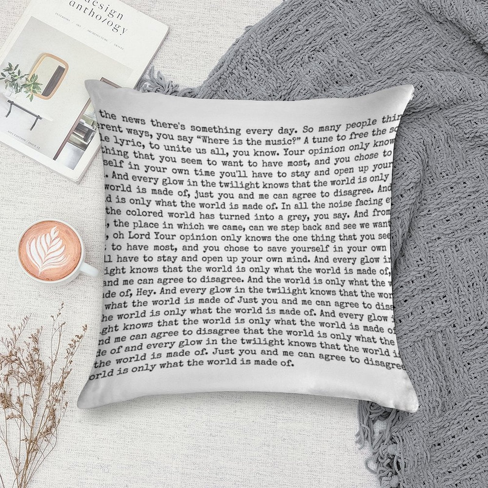 Full Anthem Lyrics Greta Van Fleet Soft Anti-Pilling Throw Pillow