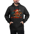 F-Caw-F Funny Chicken Humor Santa Rooster Christmas Lights Sweatshirt Durable Construction Hoodie