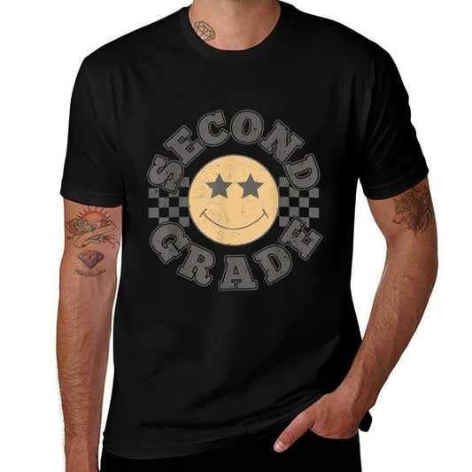 Second Grade Teacher First Day Of 2nd Grade Back To School  Trendy Pattern T-Shirt