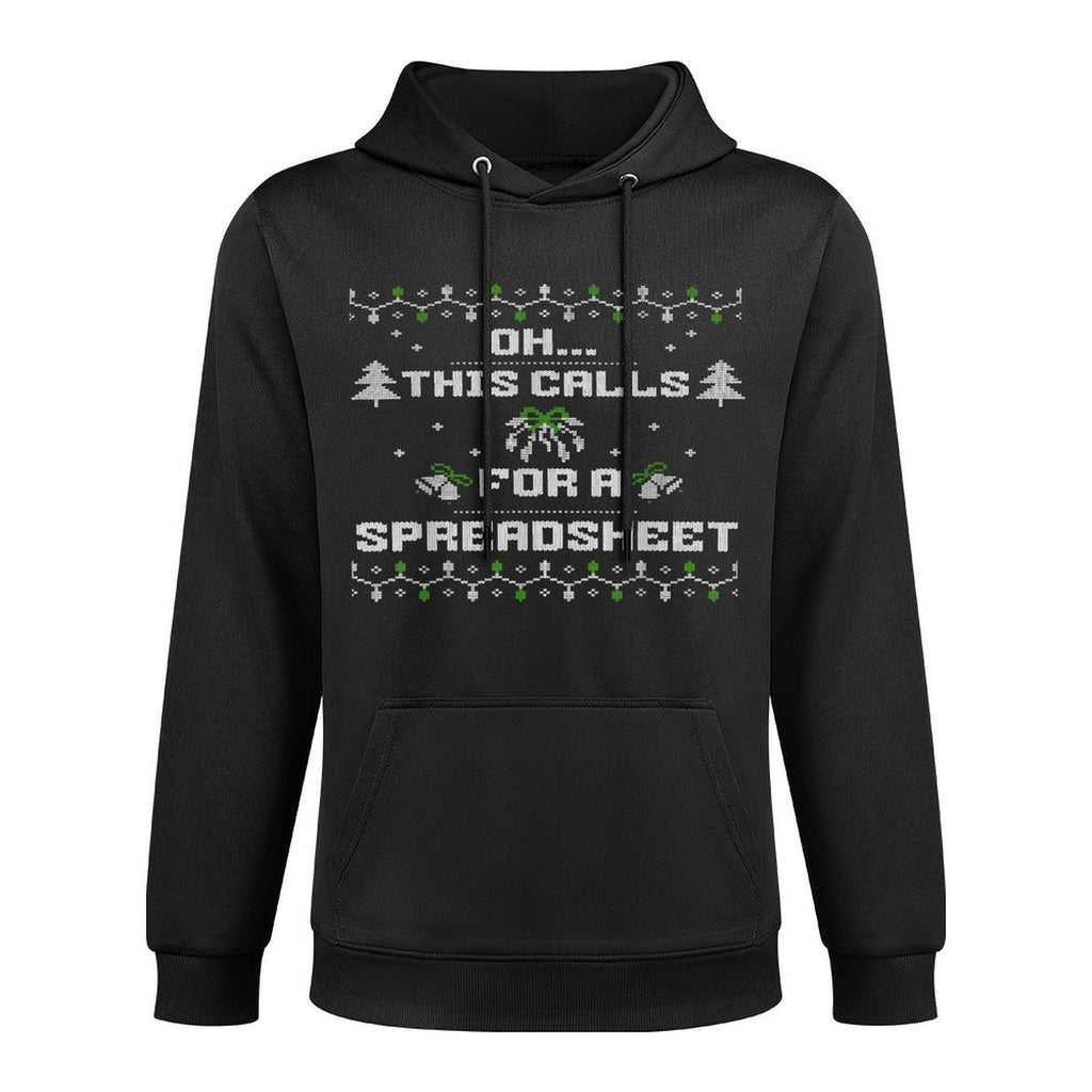 Oh This Calls for A Spreadsheet Ugly Christmas For Analysts Shrink-Resistant Hoodie