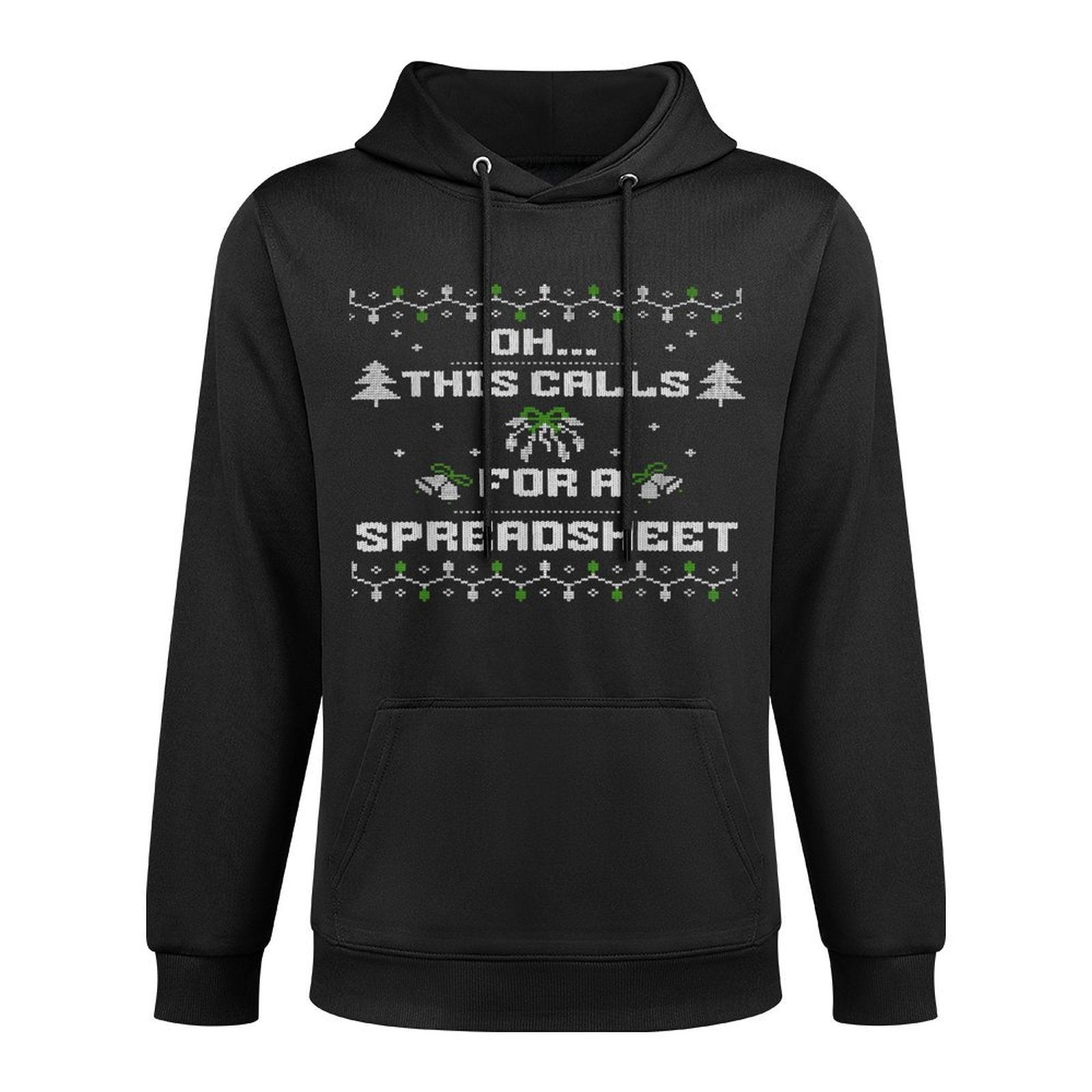 Oh This Calls for A Spreadsheet Ugly Christmas For Analysts Shrink-Resistant Hoodie