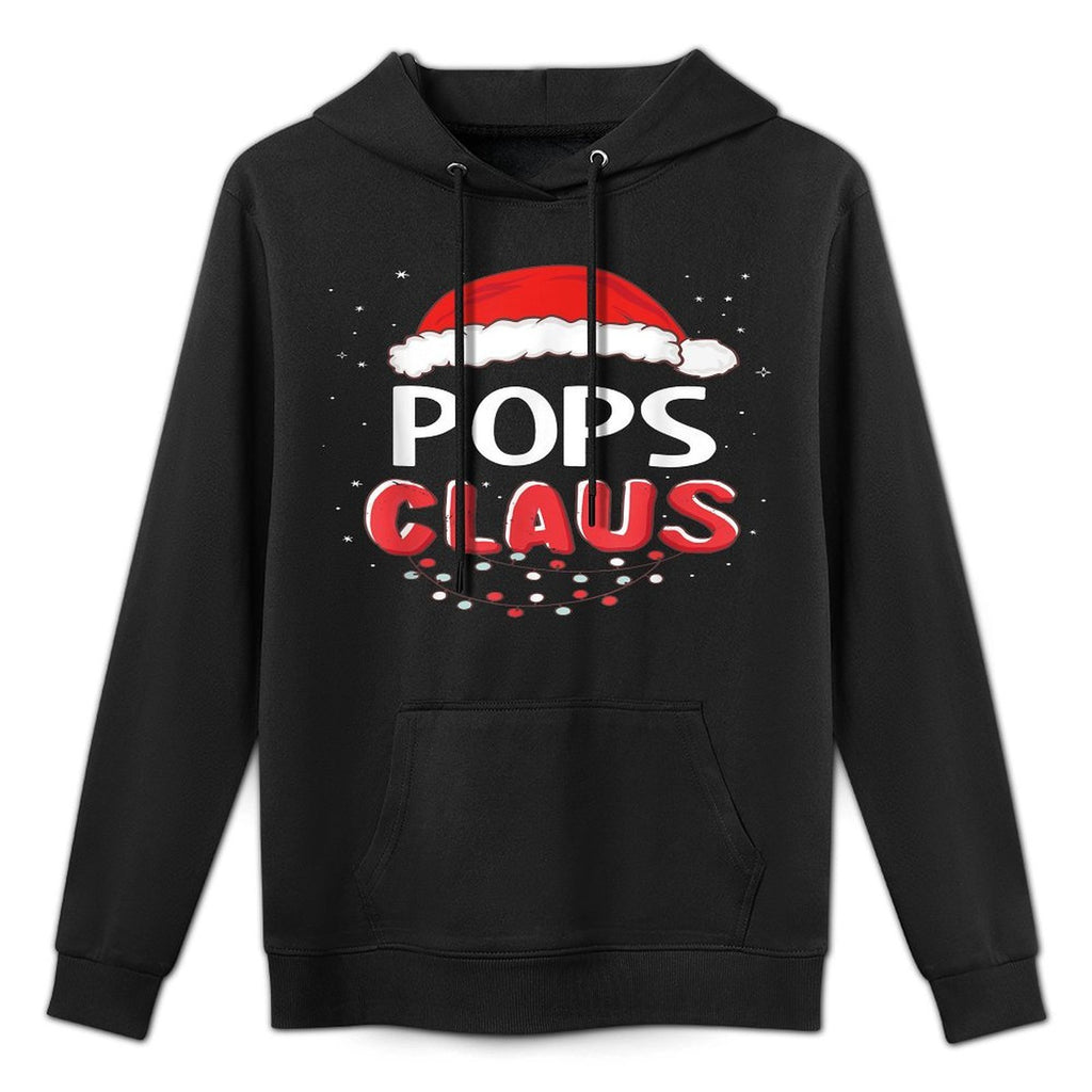Pops Santa Claus Christmas Matching Costume Kangaroo Pocket Hoodie