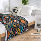 Afro Pattern Compact Throw Blanket