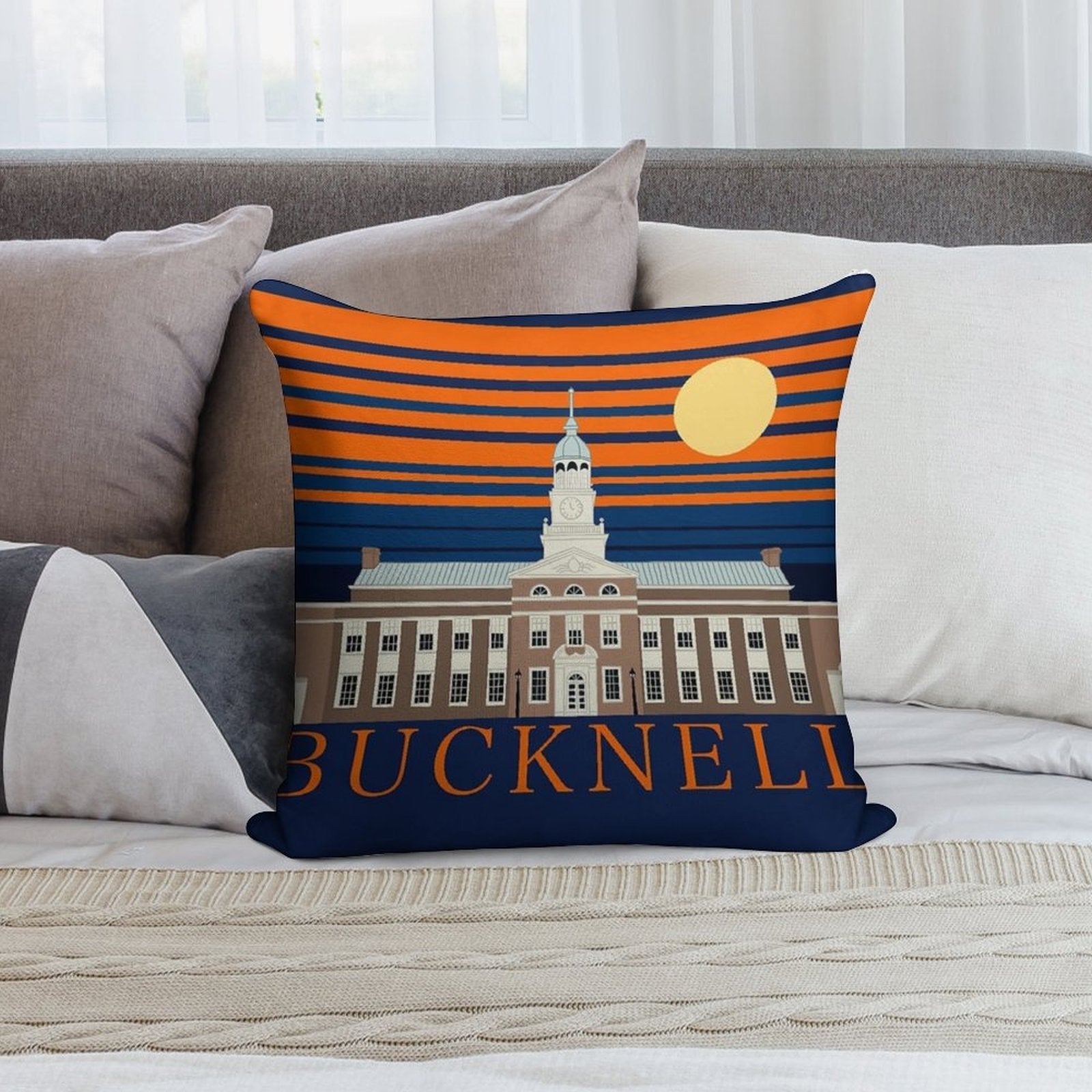 Bucknell Sunset Soft Washable Throw Pillow