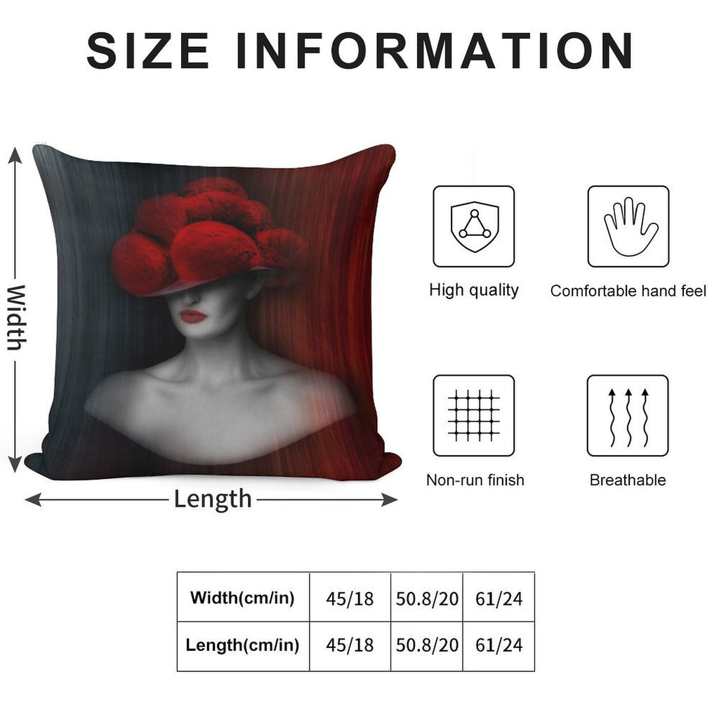 Black Forest Lady ART 2.0 Soft Skin-Friendly Throw Pillow