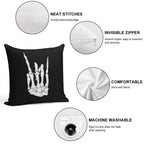 Skeleton Rocker Hand Soft Multiple Sizes Throw Pillow