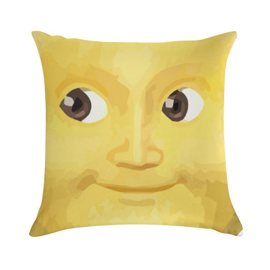 Yellow Moon Soft Bedroom Essential Throw Pillow
