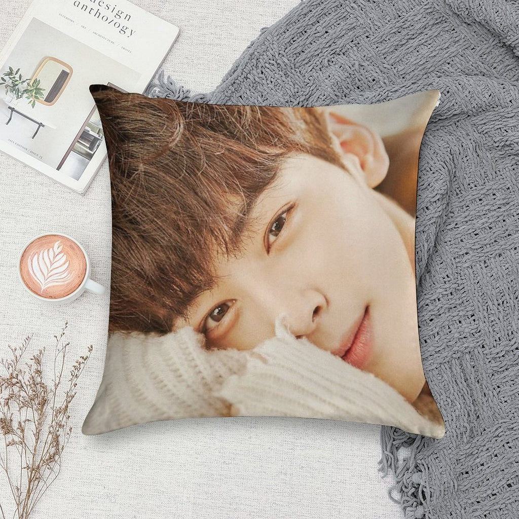 Cha Eunwoo Soft Durable Construction Throw Pillow