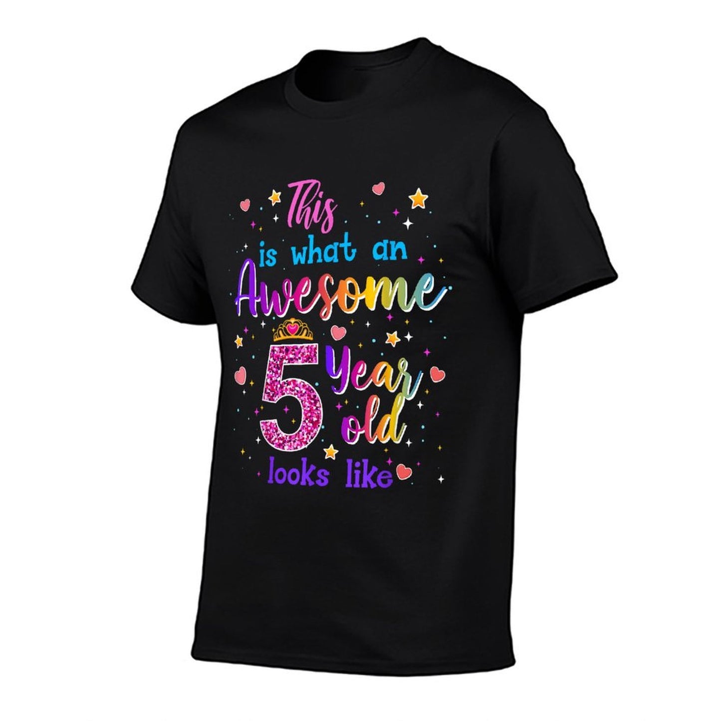 This Is What An Awesome 5 Year Old Looks Like  Polyester Blend T-Shirt