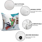 Morzine Ski Poster Soft Washable Throw Pillow