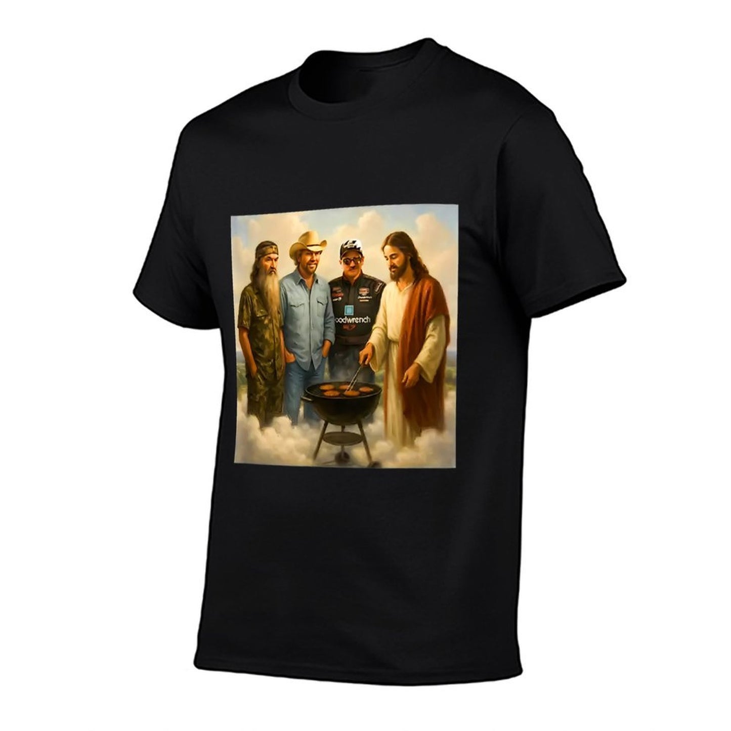 The Real Gang Meet Up In Heaven Phil Funny Meme BBQ  Tagless Design T-Shirt