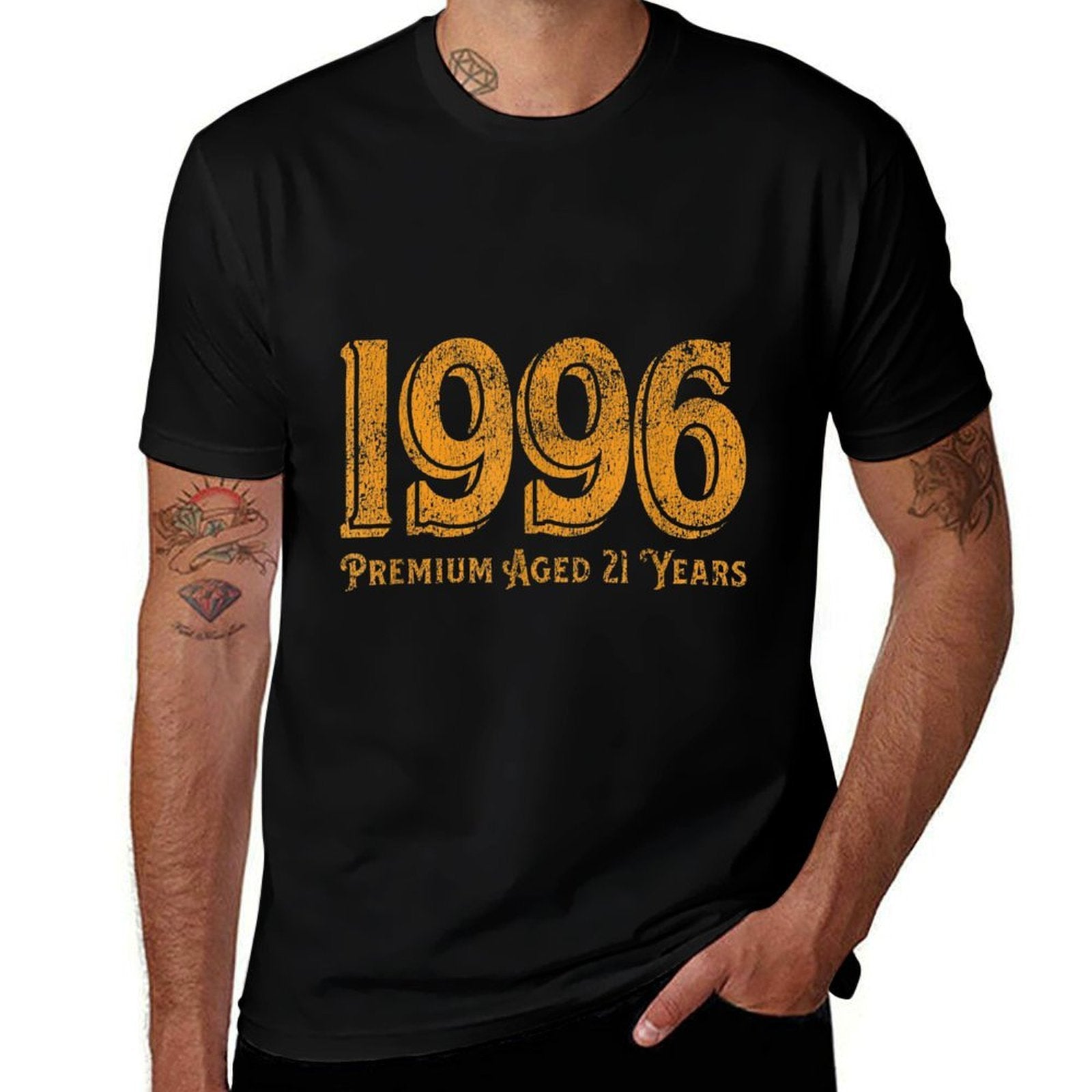 Retro 21st Birthday for Men And Women Born in 1996  Easy-care T-Shirt