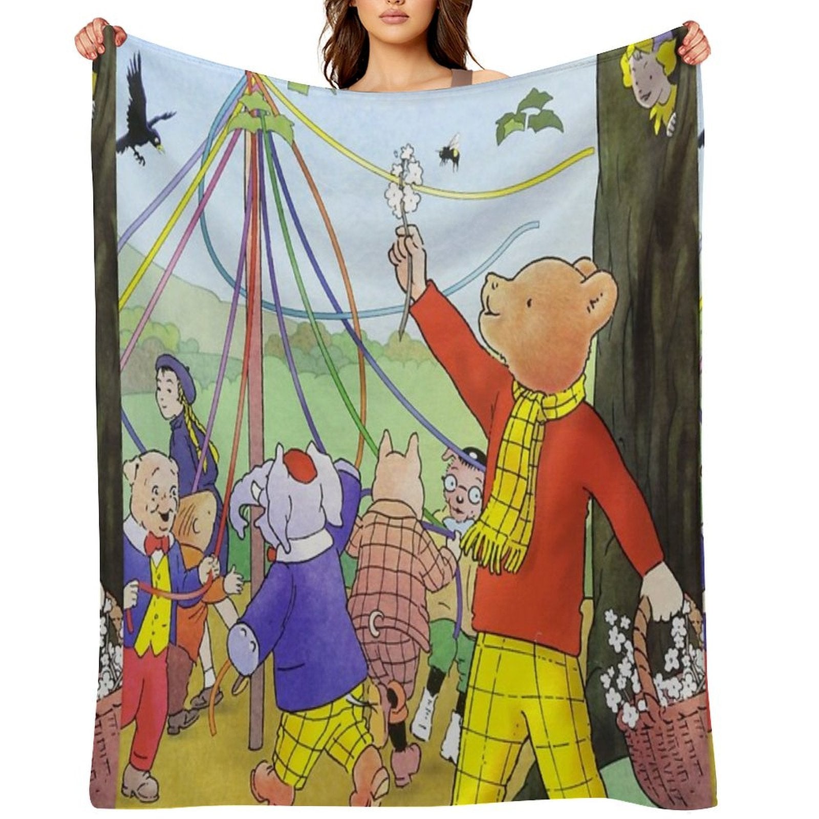Rupert Bear Wrinkle-free Throw Blanket