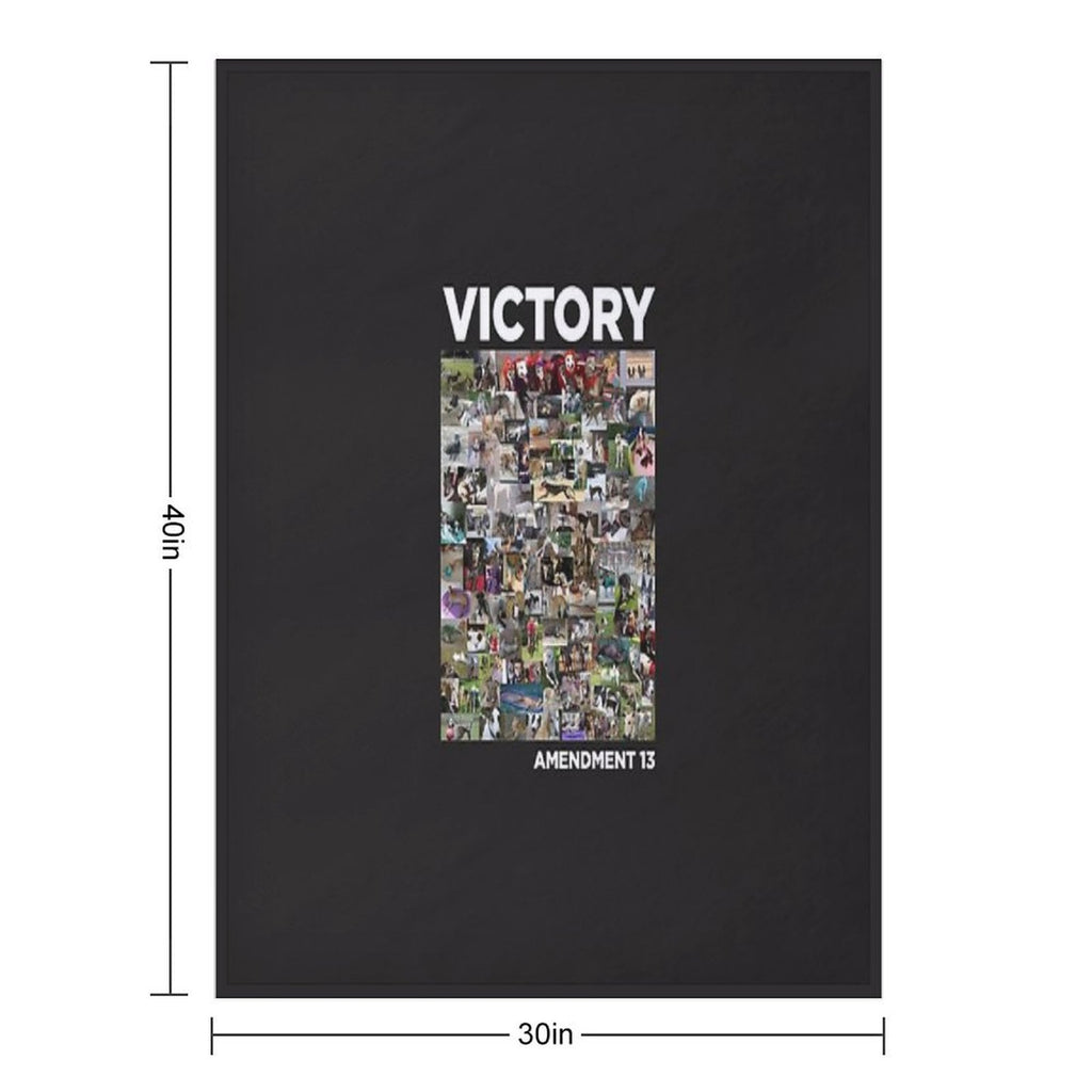 Victory - Amendment 13 in Color Essential T-Shirt Wrinkle-free Throw Blanket