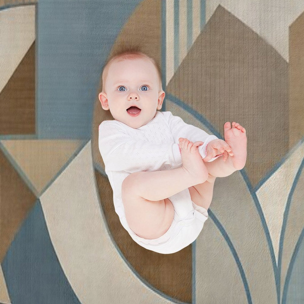 Vibrant Geometric Design Easy Care Throw Blanket