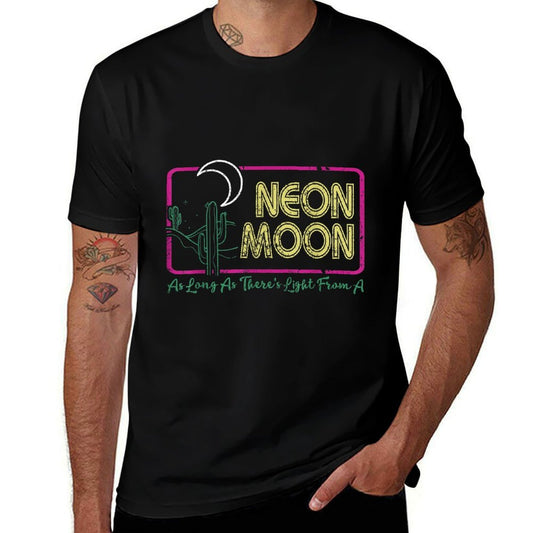 Vintage Retro Neon Moons Funny Lyrics Music 70s Cactus Comfortable T-Shirt