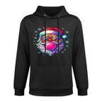 Retro Santa Christmas Pink Bubble Gum Sunglasses Kids Youth Adjustable Hood Hoodie