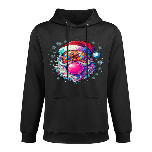 Retro Santa Christmas Pink Bubble Gum Sunglasses Kids Youth Adjustable Hood Hoodie