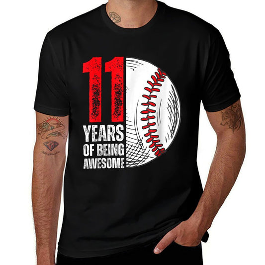 11 Year Old Baseball 11th Birthday Baseball Player  Tagless Design T-Shirt