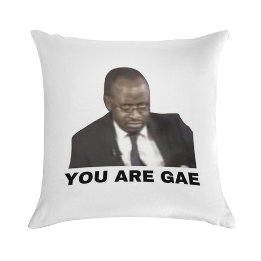 You Are Gae Meme Uganda Gay Rights Interview Viral Video Soft Home Decor Throw Pillow