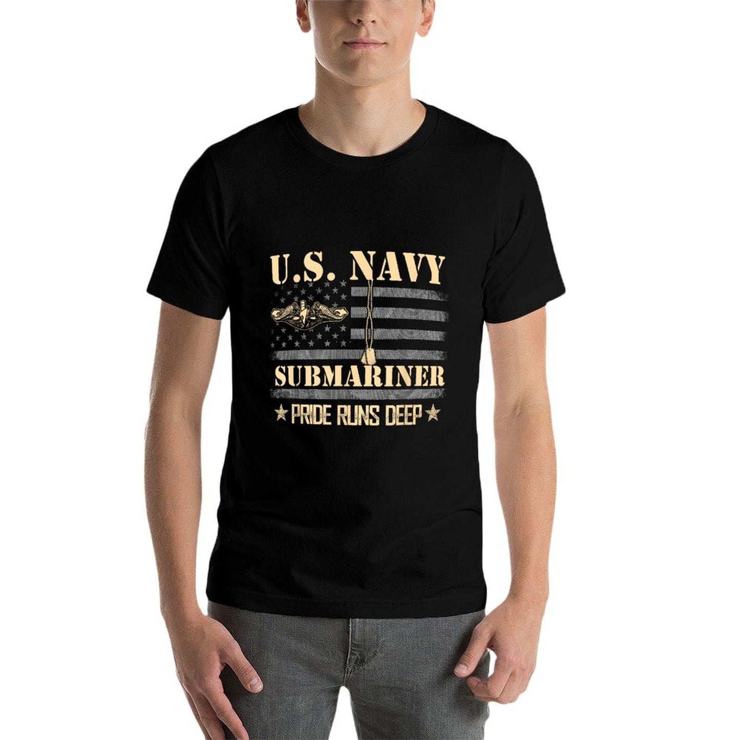 U.S Submarines Veteran Service Military Patriotic  Soft T-Shirt