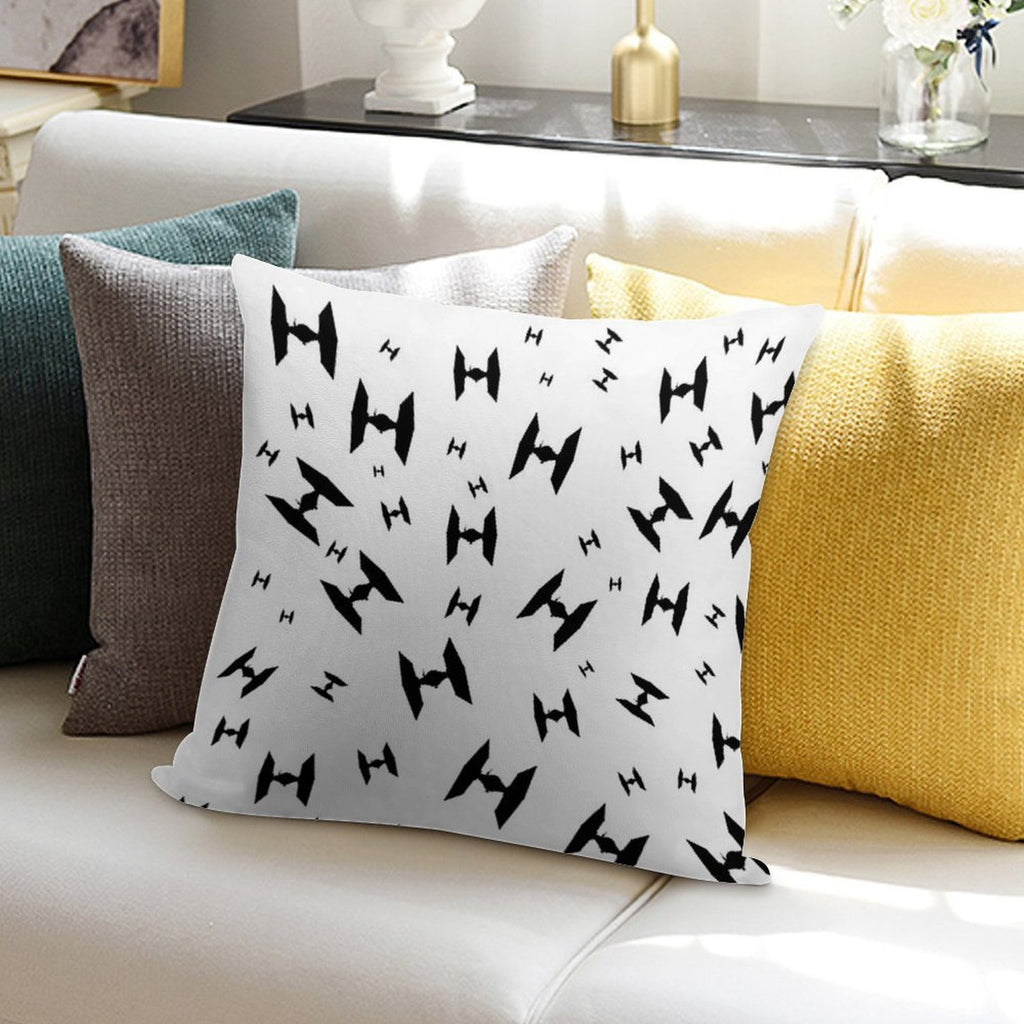 Tie Fighter Pattern Soft Gift Ready Throw Pillow